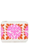 Aloha Collection Small Mini Appliqué Water Resistant Tyvek® Zip Pouch In Multi