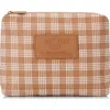 Aloha Collection Small Palaka Water Resistant Tyvek® Zip Pouch In Brown