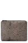 Aloha Collection Small Water Resistant Tyvek® Zip Pouch In Espresso/black