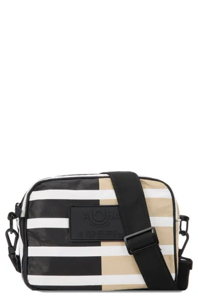 Aloha Collection Sporty Stripe Le Tour Water Resistant Tyvek® Crossbody Bag