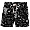 Aloha From Deer Men's Black Doodles Swimming Shorts In Black