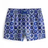Aloha From Deer Men's Blue / Black Mosaic Swimming Shorts In Blue/black
