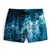Aloha From Deer Men's Blue / Black Waves Swimming Shorts In Blue/black