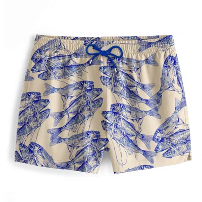 Aloha From Deer Men's Blue / Neutrals Sardines Swimming Shorts