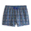 Aloha From Deer Men's Blue / Red / White Geometric Sunset Swimming Shorts In Blue/red/white