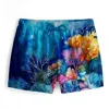 Aloha From Deer Men's Blue Reef Coral Swimming Shorts In Blue