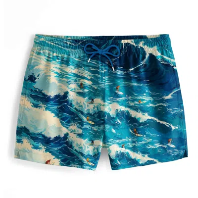 Aloha From Deer Men's Blue Surfers Swimming Shorts
