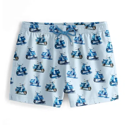 Aloha From Deer Men's Blue Vespa Swimming Shorts