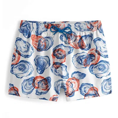 Aloha From Deer Men's Blue / White Colorful Oysters Swimming Shorts In Blue/white