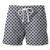 Aloha From Deer Men's Blue / White Penguin Swimming Shorts In Blue/white