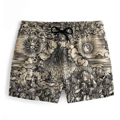 Aloha From Deer Men's Grey Fifth Seal Swimming Shorts