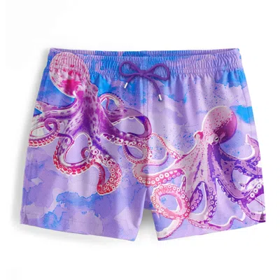 Aloha From Deer Men's Pink / Purple Octopus Swimming Shorts In Pink/purple