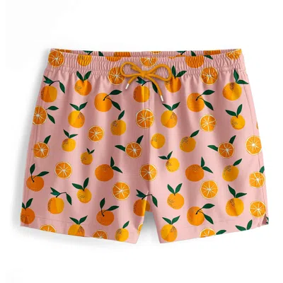 Aloha From Deer Men's Rose Gold / Yellow / Orange Oranges Swimming Shorts In Rose Gold/yellow/orange