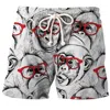 Aloha From Deer Men's White Cheeky Monkey Swimming Shorts In White