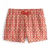 Aloha From Deer Men's Yellow / Orange / Neutrals Red Geometric Swimming Shorts In Yellow/orange