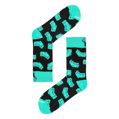 Aloha From Deer Women's Black / Blue Teal Inception Cotton Socks In Multi