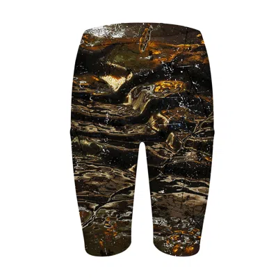 Aloha From Deer Women's Black / Brown Golden Glass Pocket Bikers In Black/brown