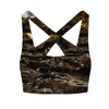 Aloha From Deer Women's Black / Brown Golden Glass Sports Bra In Black/brown