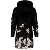 Aloha From Deer Women's Black Cranes Hoodie Oversize Dress In Black