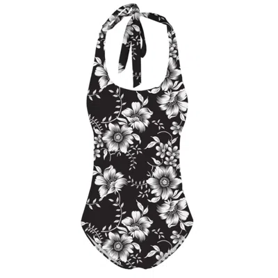 Aloha From Deer Women's Black Dark Flowers Swimsuit