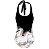 Aloha From Deer Women's Black Dark Unicorn Swimsuit In Black