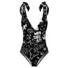 Aloha From Deer Women's Black Doodle One Piece Swimsuit In Black