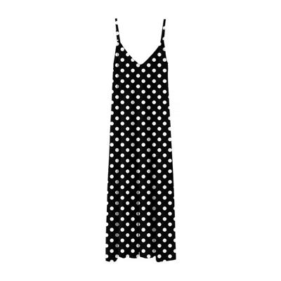 Aloha From Deer Women's Black Polka Dots Maxi Dress