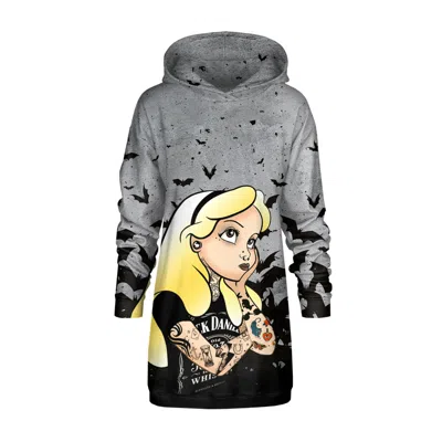 Aloha From Deer Women's Black Rebel Alice Oversize Hoodie Dress