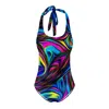 Aloha From Deer Women's Black Spill The Tint Open Back Swimsuit In Black