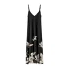 Aloha From Deer Women's Black / White Black Cranes Maxi Dress In Multi