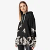 Aloha From Deer Women's Black / White Black Cranes Oversize Hoodie In Multi
