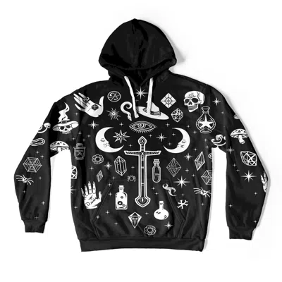 Aloha From Deer Women's Black / White Witchcore Oversize Hoodie In Multi