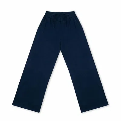 Aloha From Deer Women's Blue Aloha's Basics Long Loose Pants Navy In Multi