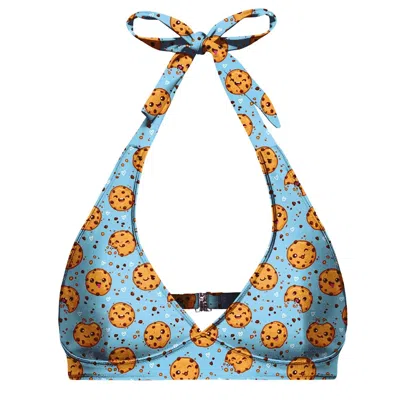 Aloha From Deer Women's Blue Cookies Halter Neck Bikini Top