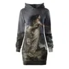 Aloha From Deer Women's Blue / Grey Windswept Oracle Oversize Hoodie Dress In Gray