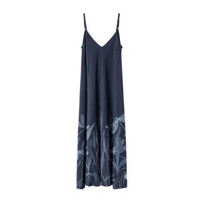 Aloha From Deer Women's Blue Indigo Wings Maxi Dress