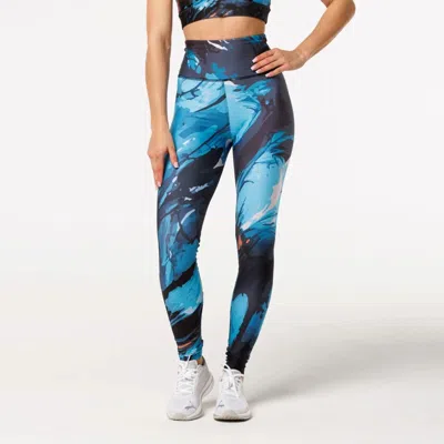 Aloha From Deer Women's Blue Marble Highwaist Leggings