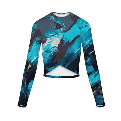 Aloha From Deer Women's Blue Marble Longsleeve Top