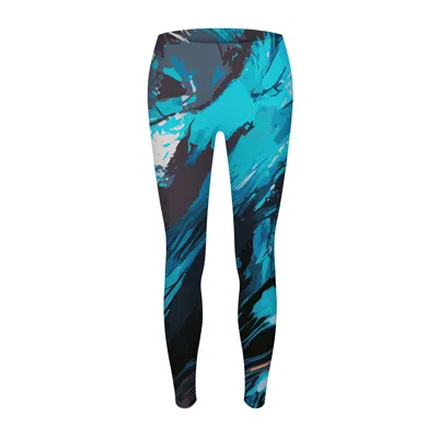 Aloha From Deer Women's Blue Marble Regular Waist Leggings