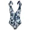 Aloha From Deer Women's Blue / Neutrals Ink Tie Dye One Piece Swimsuit In Blue