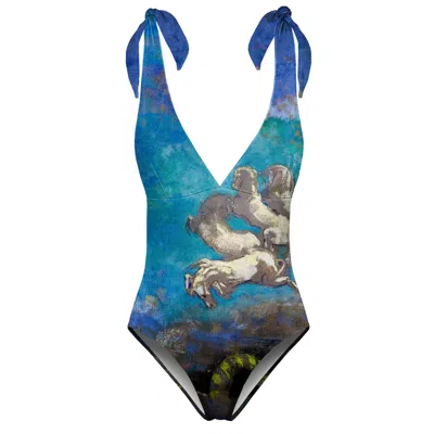Aloha From Deer Women's Blue Nightmares One Piece Swimsuit