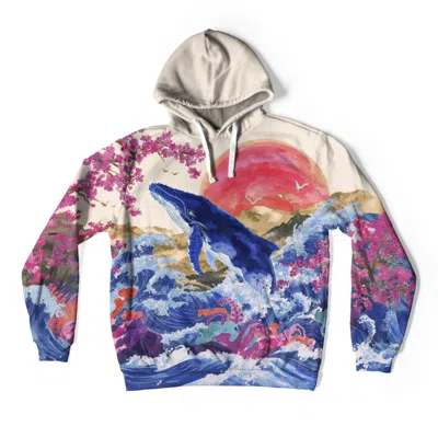 Aloha From Deer Women's Blue / Pink / Neutrals Sakura Tide Oversize Hoodie In Multi