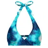 Aloha From Deer Women's Blue Tie Dye Halter Neck Bikini Top In Blue