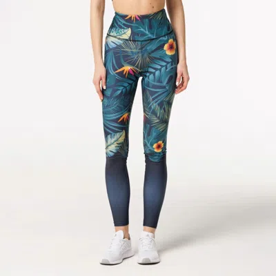 Aloha From Deer Women's Blue Tropical Power Highwaisted Leggings