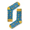 Aloha From Deer Women's Blue / Yellow Cheese Cotton Socks In Multi