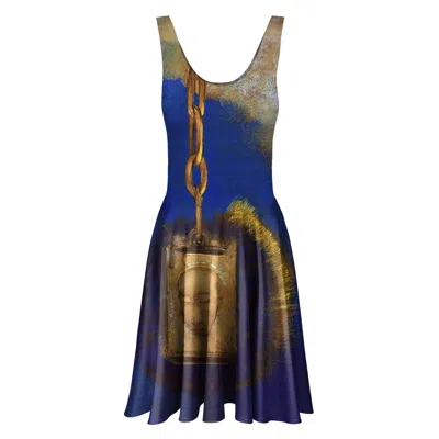 Aloha From Deer Women's Blue / Yellow / Orange The Beacon Circle Dress In Blue/yellow/orange