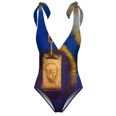 Aloha From Deer Women's Blue / Yellow / Orange The Beacon One Piece Swimsuit In Blue/yellow/orange