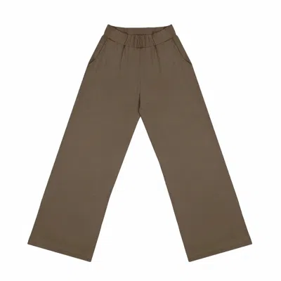 Aloha From Deer Women's Brown Aloha's Basics Long Loose Pants Khaki