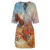Aloha From Deer Women's Brown / Blue Apollo Envelope Dress In Brown/blue