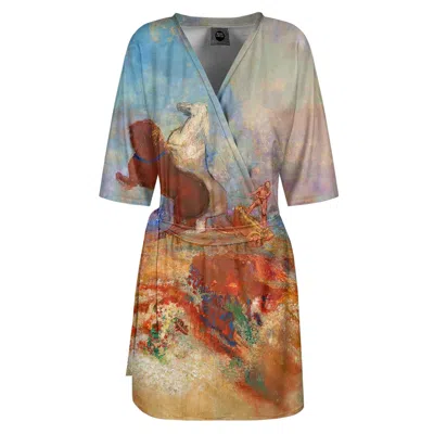 Aloha From Deer Women's Brown / Blue Apollo Envelope Dress In Brown/blue